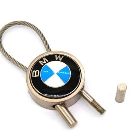 Authentic BMW Keychain Key Fob in Brushed Stainless Steel - Picture 4 of 5